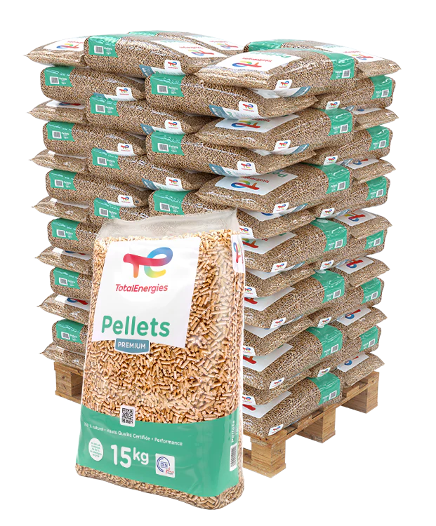 Pellets TotalEnergies – Palette de 66 Sacs (990 kg)