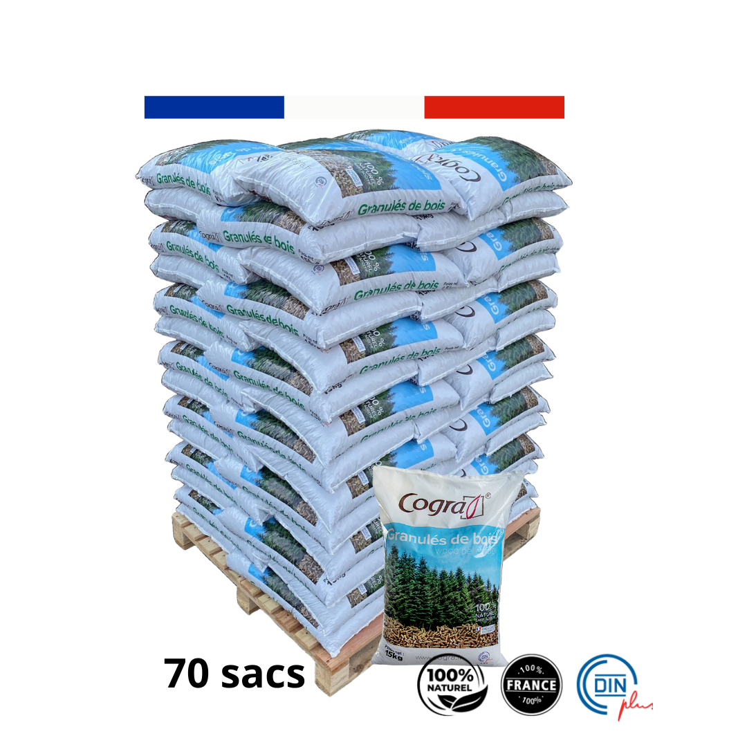 Granulés de bois Cogra 70 sacs