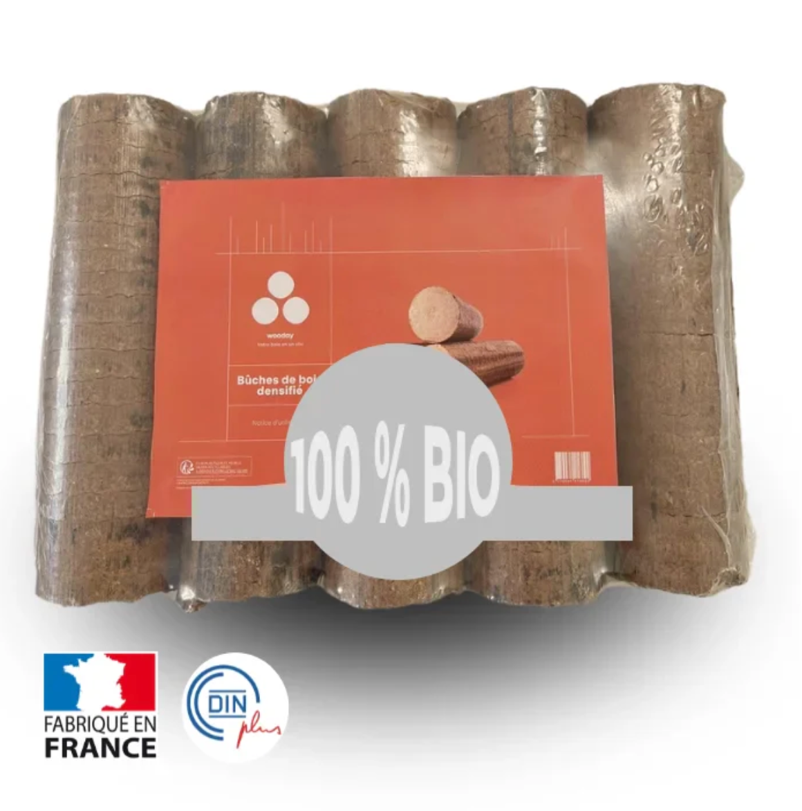 Bûches compressées Wooday – Palette de 96 packs