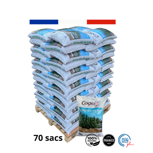 Granulés de bois Cogra 70 sacs